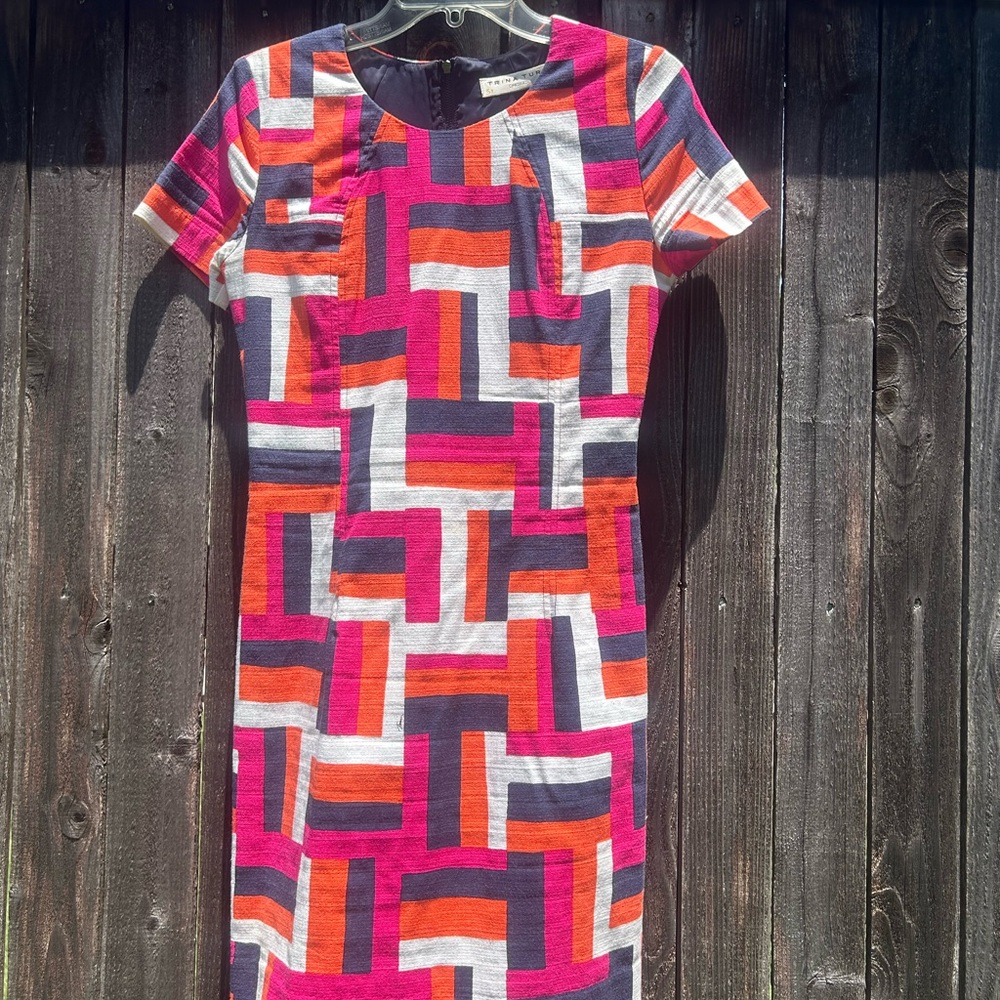 Trina Turk Red Pink Sheath Mini Dress